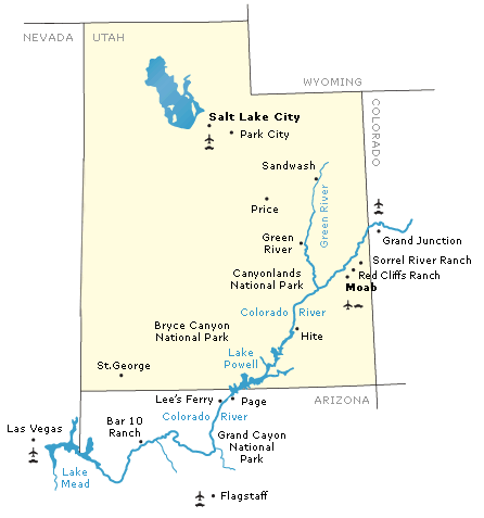 maps of utah. Utah Map with Moab Utah