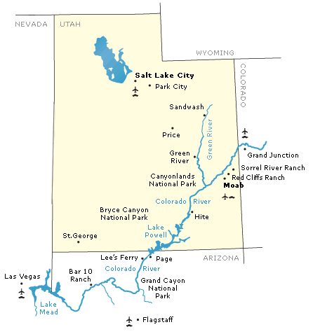 maps of utah. Utah Map with Moab Utah