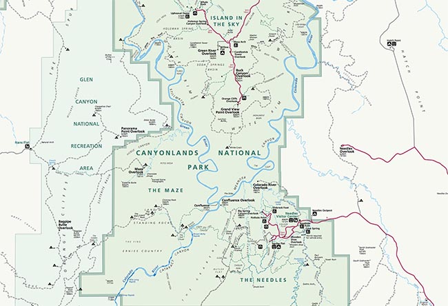 Canyonlands National Park Official NPS Brochure Map Guide 