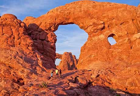 Moab Arches National Park Hikers
