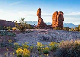 Moab Arches National Park Balanced Rock Distant