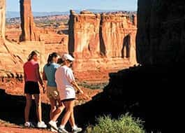 Moab Arches National Park Park Avenue Hikers