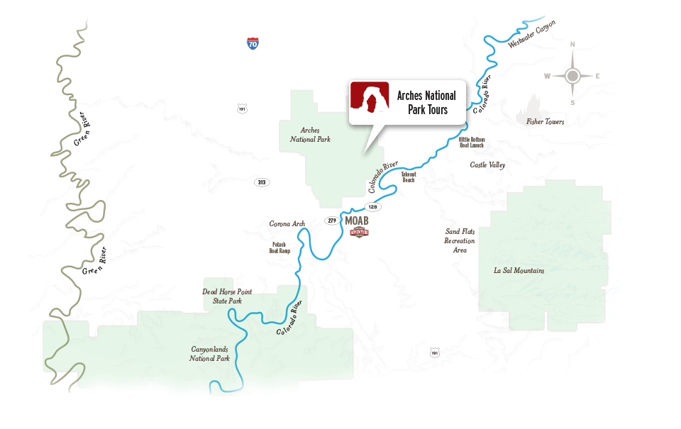 Arches National Park map