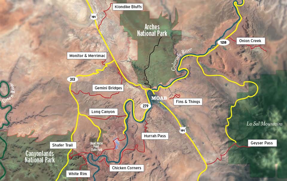 Moab Jeep Trails Map