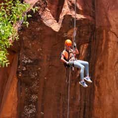 Rappelling and Adventure Hiking in Bow and Arrow Canyon