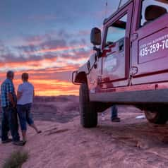 Moab Hummer Tours Sunset Couple