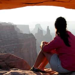 Canyonlands National Park Mesa Arch Woman