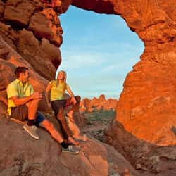 Moab Arches National Park Couple Green