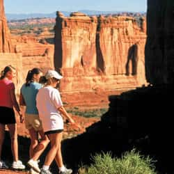 Moab Arches National Park Park Avenue Hikers