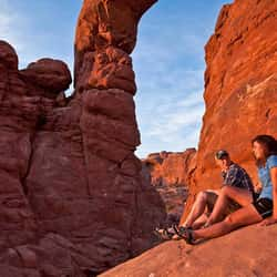 Moab Arches National Park Young Couple