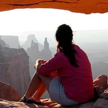 Canyonlands National Park Mesa Arch Woman