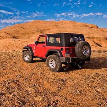 Moab Utah Jeep Red Sky