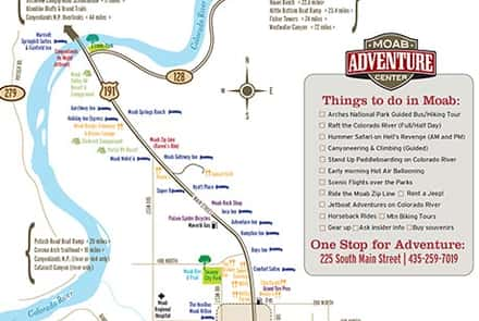 Moab Hotels Map