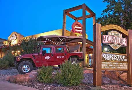 Moab Adventure Center Corner Sign