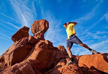 Moab Arches National Park Hiker