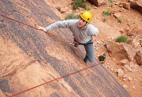 Moab Rock Climbing Perspective Above