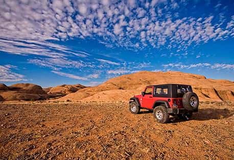 Moab Utah Jeep Red Sky