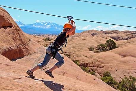 Moab Zip Line Takeoff