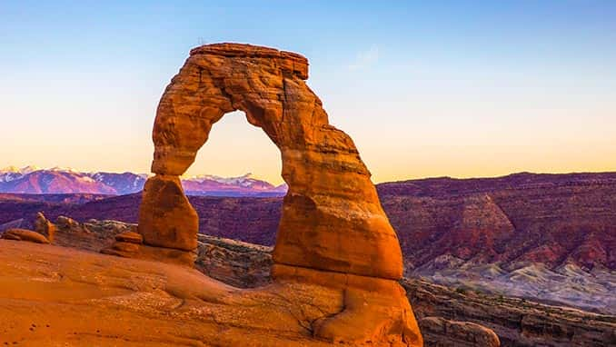 Moab Arches Delicate Sunset