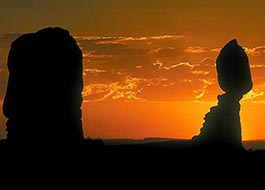 Moab Arches National Park Balance Rock Sunset
