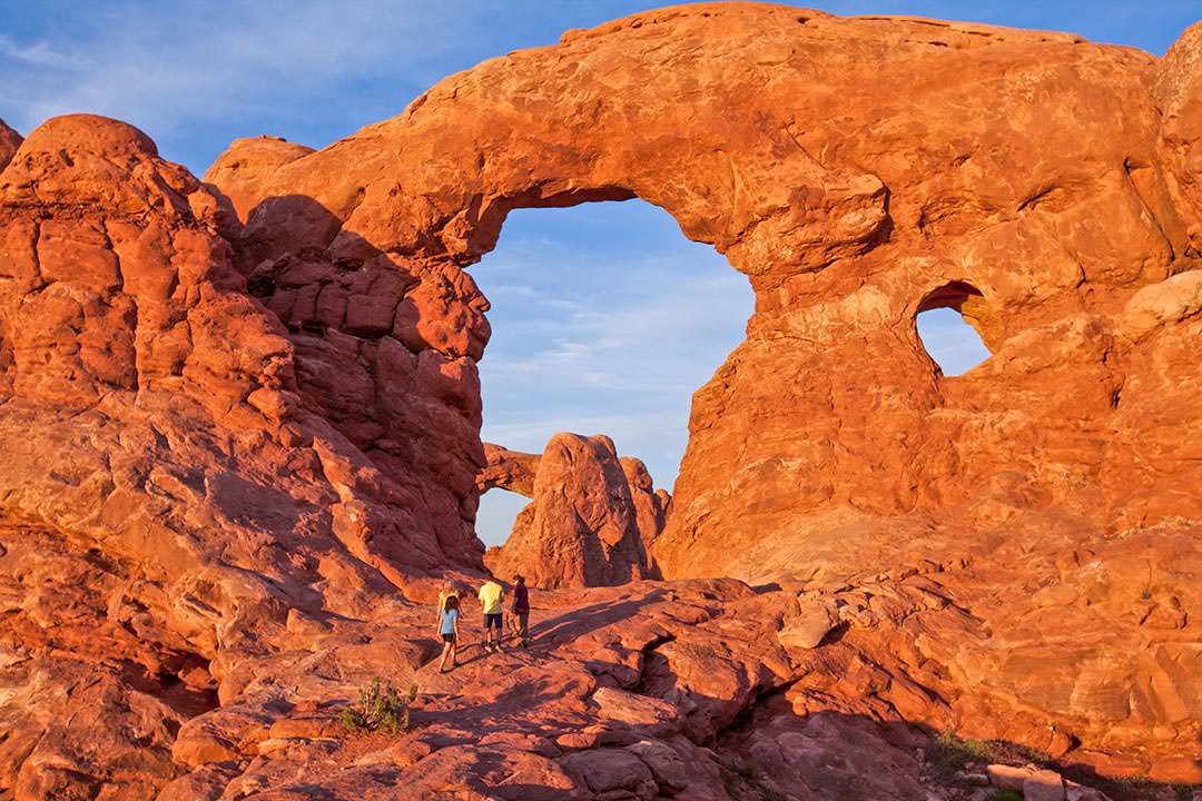 Moab Arches National Park Hikers