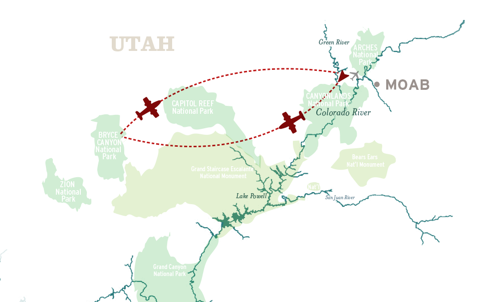 Moab air tours map