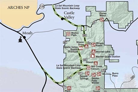 Manti La Sal National Forest Map Manti-La Sal National Forest - Moab, Utah