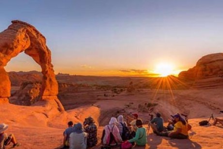 Delicate Arch at sunset