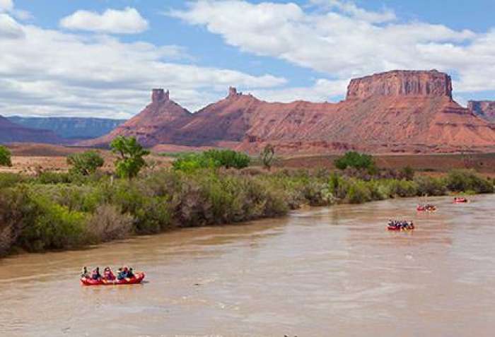 Moab River Rafting Floating Castle Valley